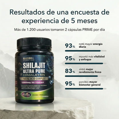 Cápsulas de Shilajit 100% Puro del Himalaya 92 Minerales