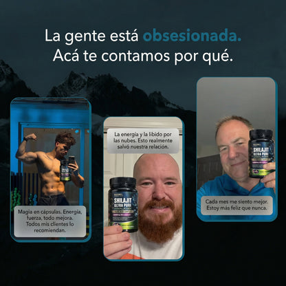 Cápsulas de Shilajit 100% Puro del Himalaya 92 Minerales
